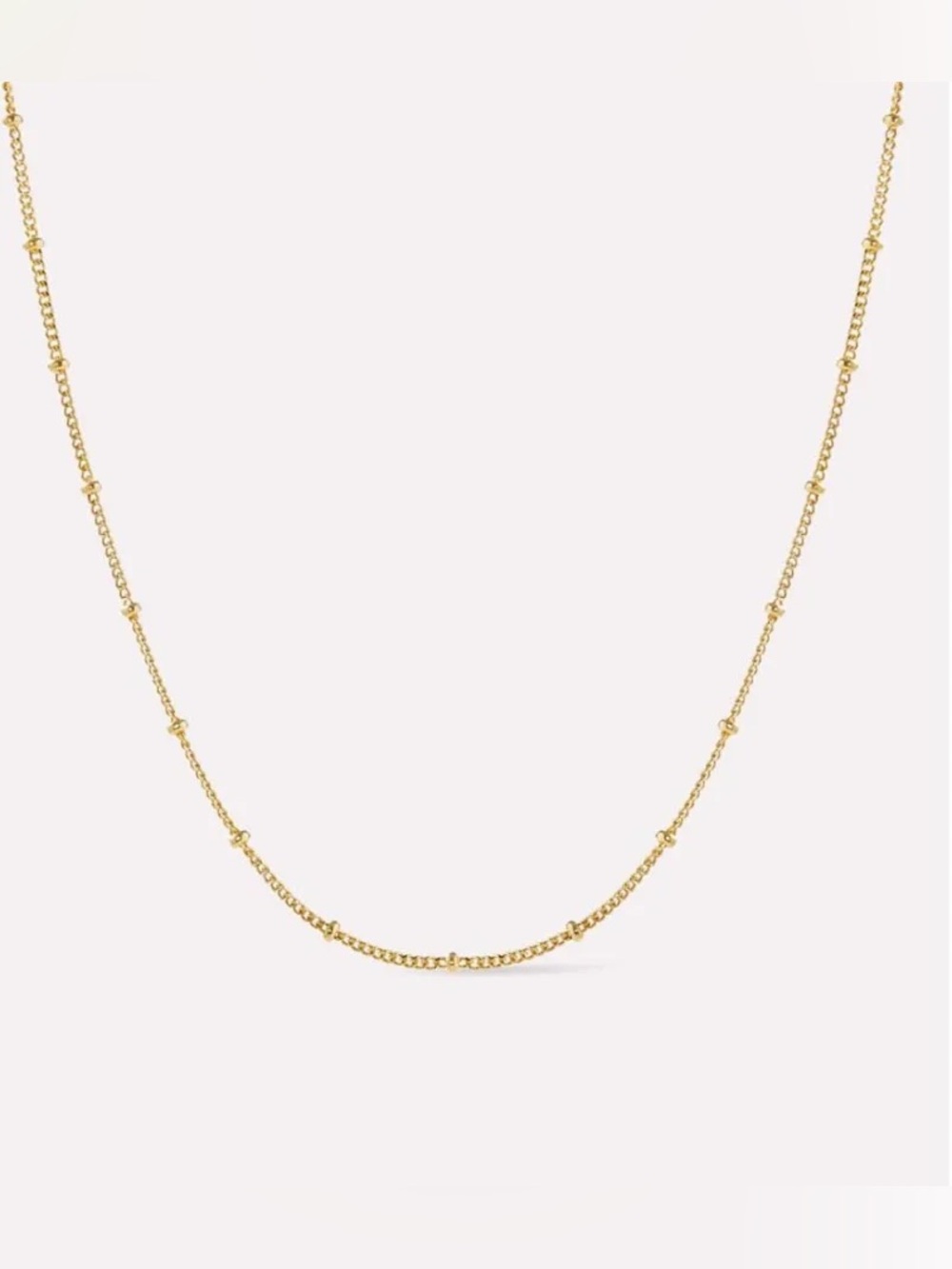 Ana Luisa 14k Gold Beaded Station Necklace
